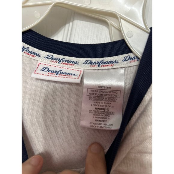 Dear Forms Cozy Comfort little bear red plaid pajama set boys L 10/12 1599 - Picture 3 of 9